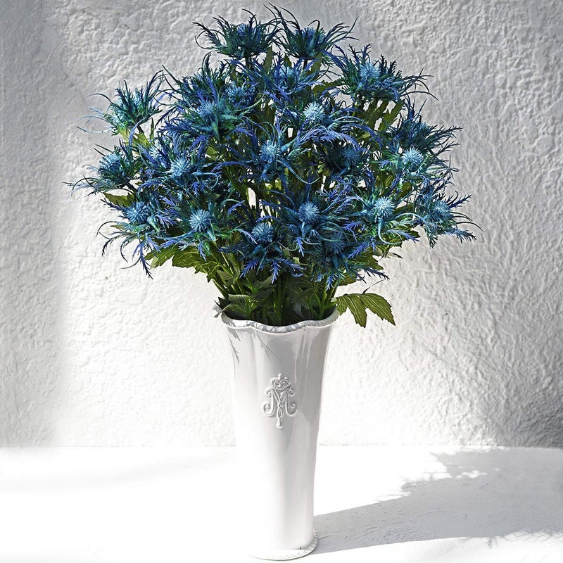 FiveSeasonStuff Real Size Artificial Thistle Flowers Real Touch 8 Stems Rustic Blue Thistle Decor Spray Eryngium | Sea Holly for Wedding Bouquet Centerpiece 26 inches - Image 5